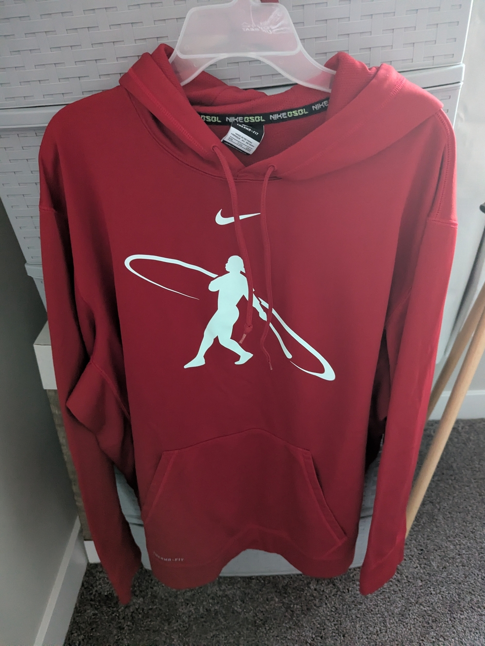 Nike Men’s Red Baseball Graphic Hoodie